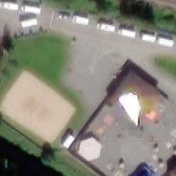 Sand Volleyball Court — aerial view