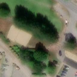 Sand Volleyball Court — aerial view