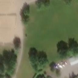 Sand Volleyball Court — aerial view