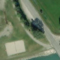 Sand Volleyball Court — aerial view