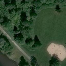 Sand Volleyball Court — aerial view