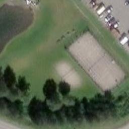 Sand Volleyball Court — aerial view