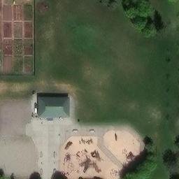Sand Volleyball Court in Anchorage, AK — aerial view