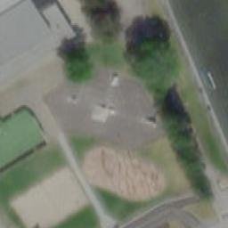 Sand Volleyball Court — aerial view