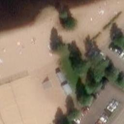 Sand Volleyball Court — aerial view