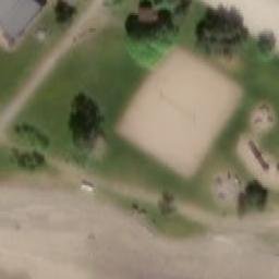 Sand Volleyball Court — aerial view