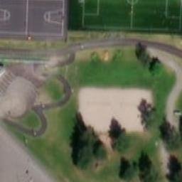 Sand Volleyball Court — aerial view