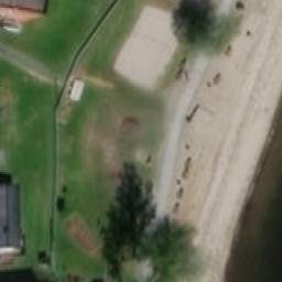 Sand Volleyball Court — aerial view