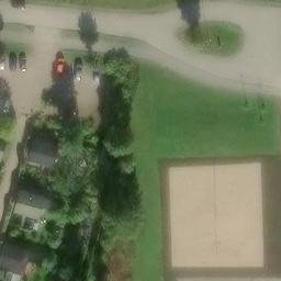 Sand Volleyball Court — aerial view