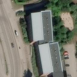 Teekkarikylän rantalentopallokenttä — aerial view