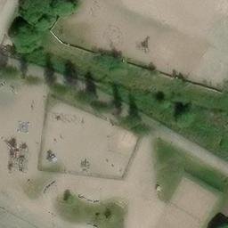 Sand Volleyball Court — aerial view