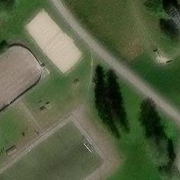 Sand Volleyball Court — aerial view
