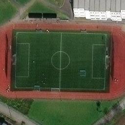 Sand Volleyball Court — aerial view