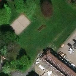 Sand Volleyball Court — aerial view