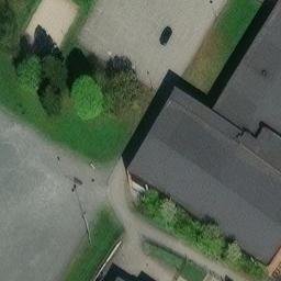 Sand Volleyball Court — aerial view