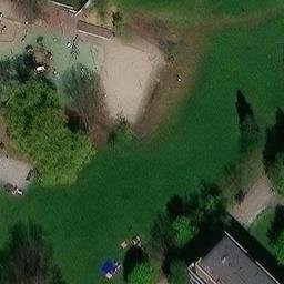 Sand Volleyball Court — aerial view