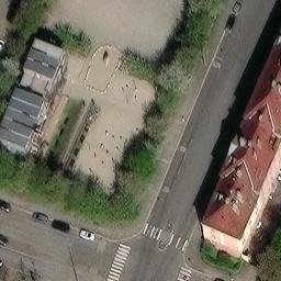 Sand Volleyball Court — aerial view