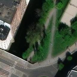 Sand Volleyball Court — aerial view