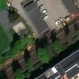 Sand Volleyball Court — aerial view
