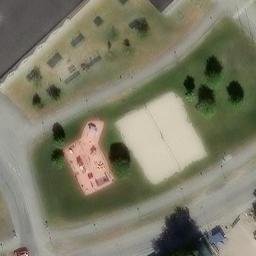 Sand Volleyball Court — aerial view