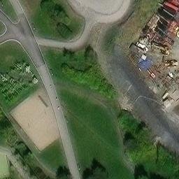 Sand Volleyball Court — aerial view