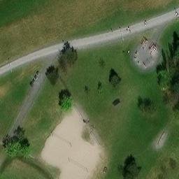 Sand Volleyball Court — aerial view