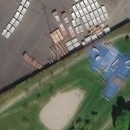 Sand Volleyball Court — aerial view