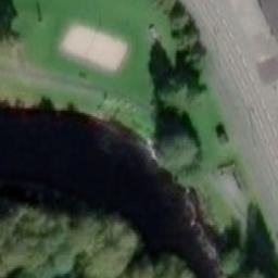 Sand Volleyball Court — aerial view