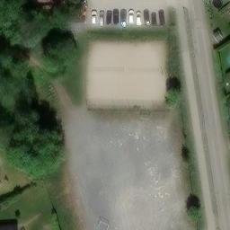 Sand Volleyball Court — aerial view