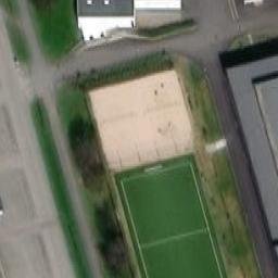 Sand Volleyball Court — aerial view
