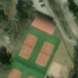 Sand Volleyball Court — aerial view