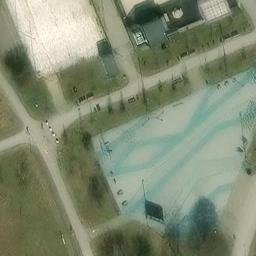 Sand Volleyball Court — aerial view