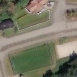 Sand Volleyball Court — aerial view