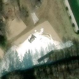 Sand Volleyball Court — aerial view
