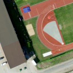 Sand Volleyball Court — aerial view