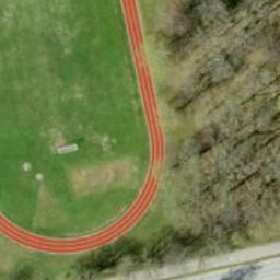 Grass Volleyball Court — aerial view