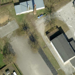 Sand Volleyball Court — aerial view