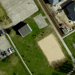 Sand Volleyball Court — aerial view