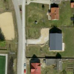 Sand Volleyball Court — aerial view