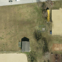 Sand Volleyball Court — aerial view