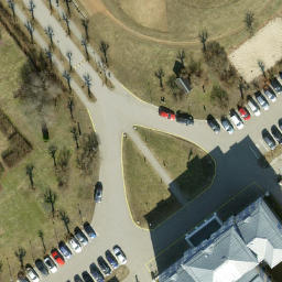 Sand Volleyball Court — aerial view