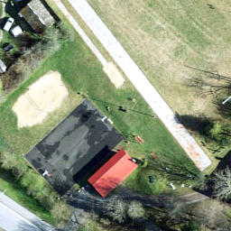 Sand Volleyball Court — aerial view
