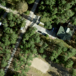 Sand Volleyball Court — aerial view