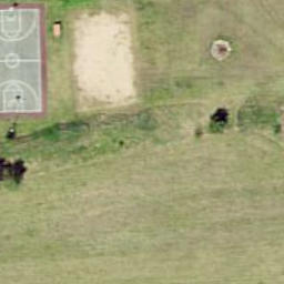 Sand Volleyball Court — aerial view