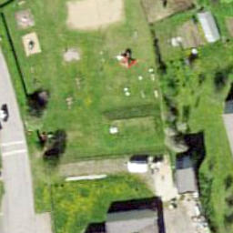 Sand Volleyball Court — aerial view