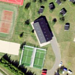 Sand Volleyball Court — aerial view