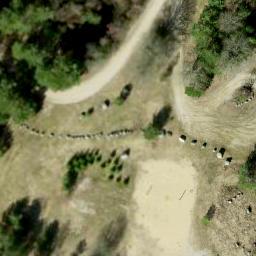Sand Volleyball Court — aerial view