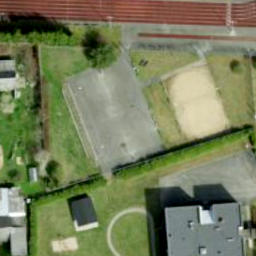 Sand Volleyball Court — aerial view