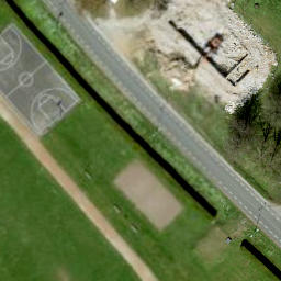 Sand Volleyball Court — aerial view