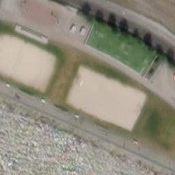Sand Volleyball Court — aerial view